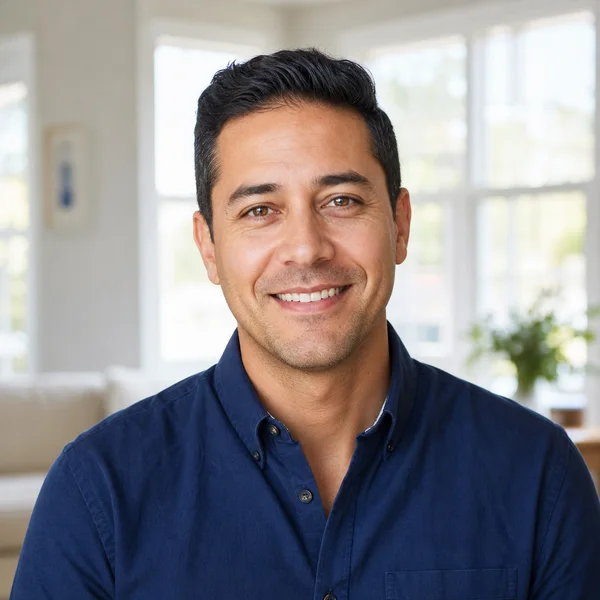 AI-generated testimonial customer portrait